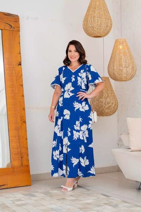 VESTIDO LONGO MANGA GODÊ