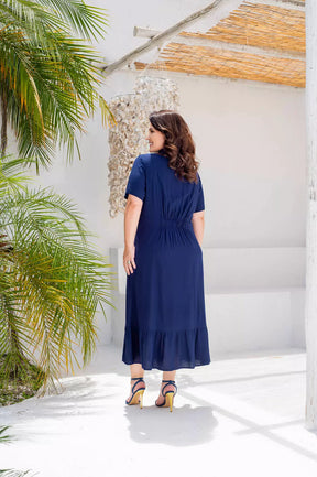 CHEMISE COM RECORTES E BABADO